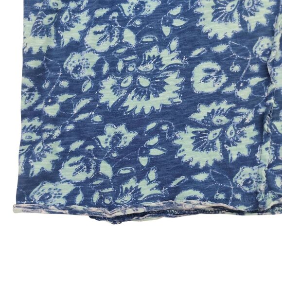 Sundance Top Womens Medium Blue Floral Knit Cotton Lightweight Boho Sustainable - Picture 4 of 11